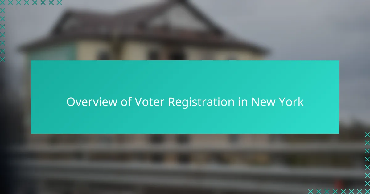 Overview of Voter Registration in New York